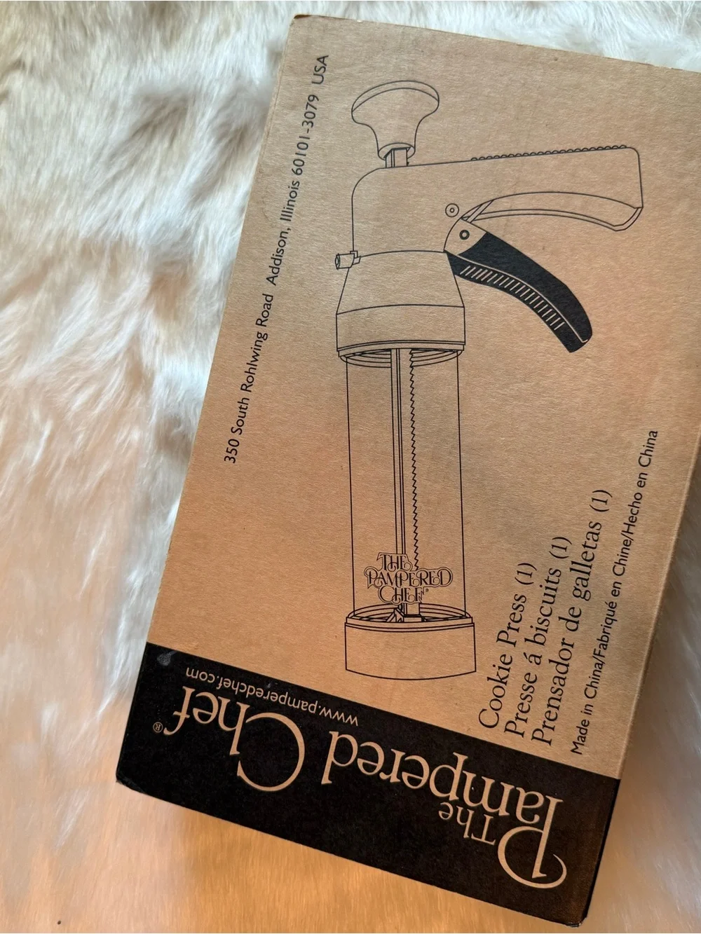 The Pampered Chef Cookie Press in Brown Kraft Packaging - The Pampered Chef